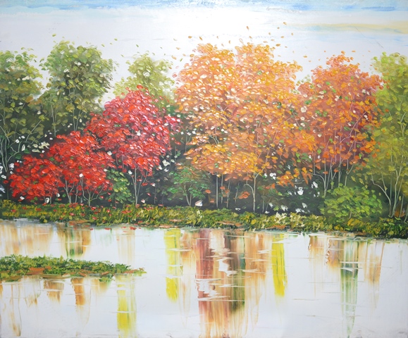 Tranh Sơn Dầu Con Sông